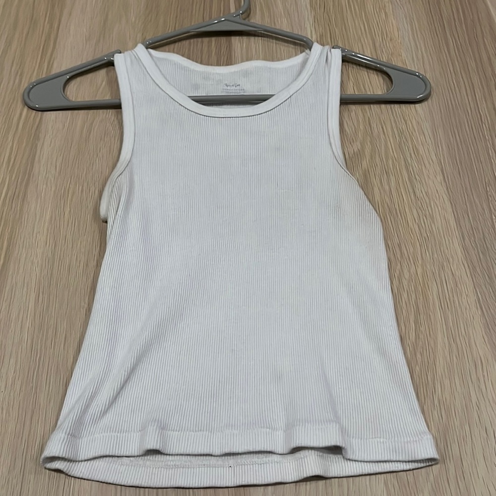 White Cropped Tank from Brandy
